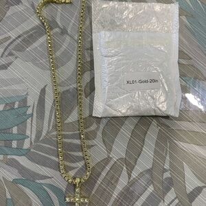 Gold Cross Pendant Necklace